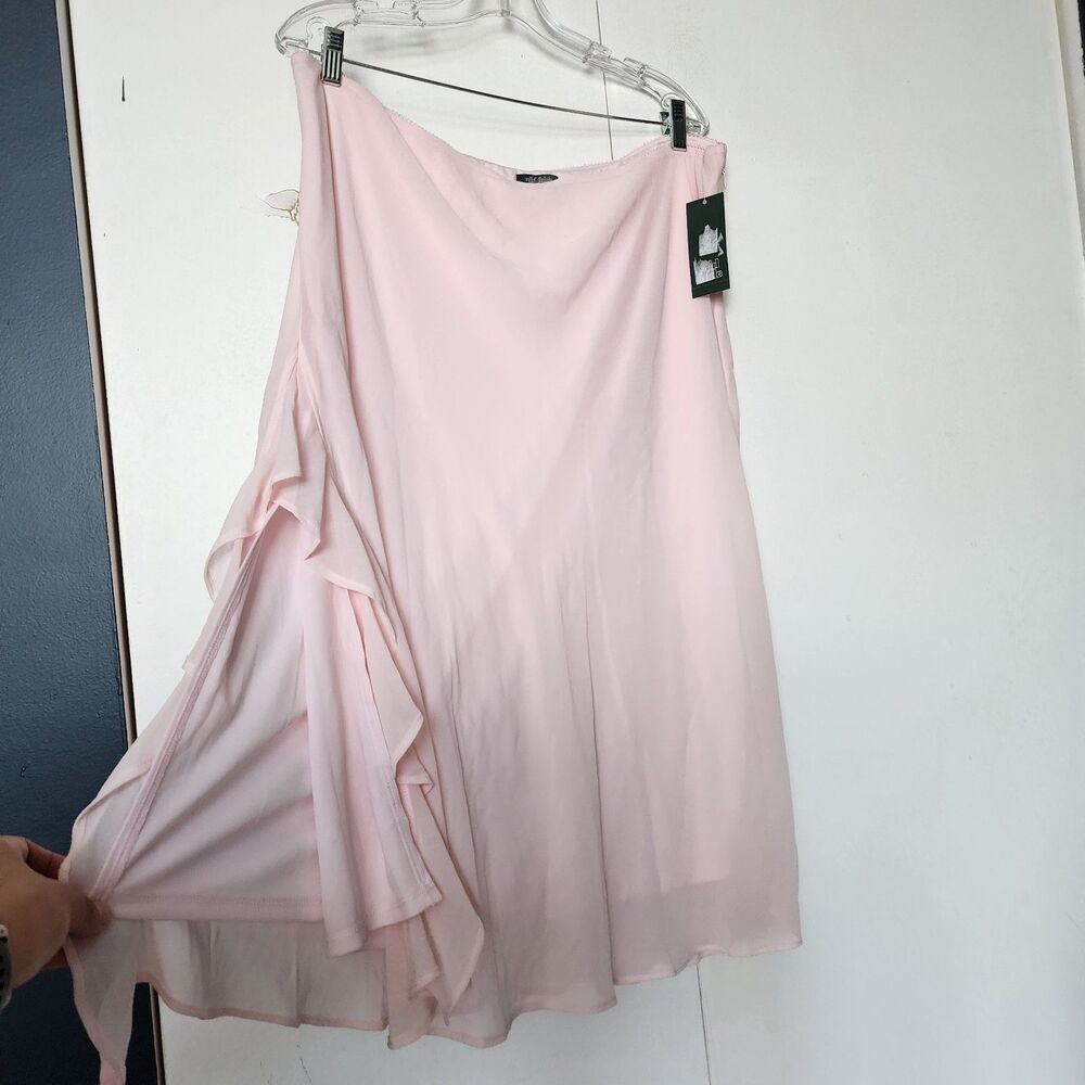 Wild Fable Womens Pink Ruffle Midi Skirt y2k fairy coquette feminine XXL nwt